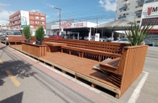 Parklet em Rio do Sul: advogado aposta em espaço de entretenimento para a população