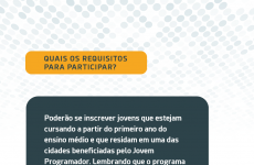 Jovem Programador: inscrições abertas para o projeto de capacitação tecnológica
