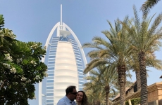 Amir e Adriana El Haje comemoram aniversário em Dubai